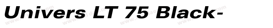 Univers LT 75 Black字体转换